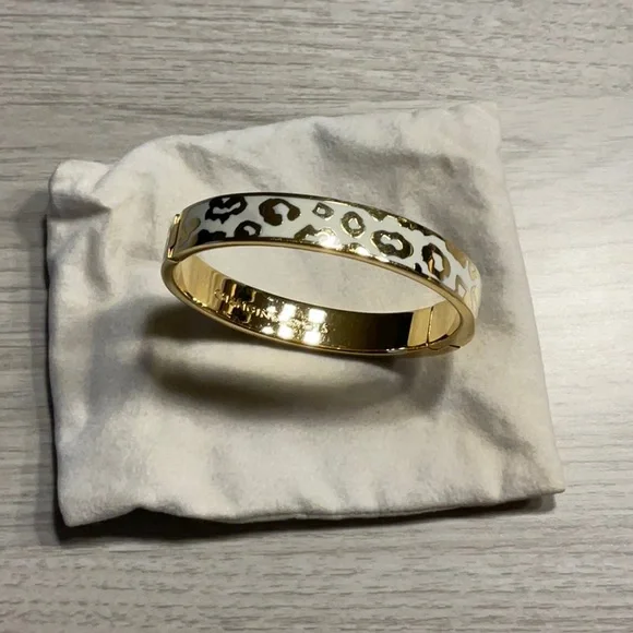 Kate Spade New York Changing Spots Hinge Bracelet Cream Gold- Rare - Picture 8 of 16
